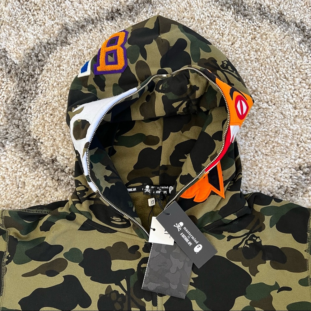 🖤 NWT🖤 BAPE MASTERMIND JAPAN Skull & Tiger Camo Hoodie - Picture 9 of 16